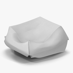 Crumpled Burger Box Generic 3D