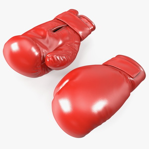 3D model Pair Of Red Boxing Gloves