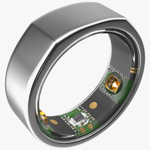 Smart Ring Silver 3D