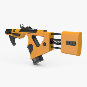 Sci-Fi SMG Yellow 3D