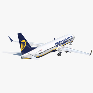 Boeing 737 900 Ryanair Rigged 3D model