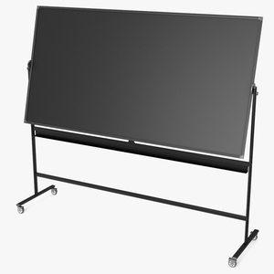 3D Mobile Dry Erase Board Black model