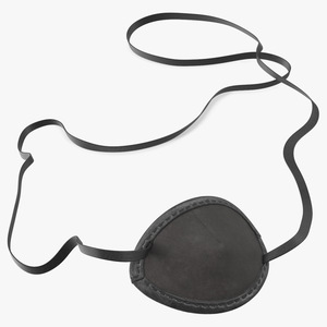 Leather Eyepatch Black 3D