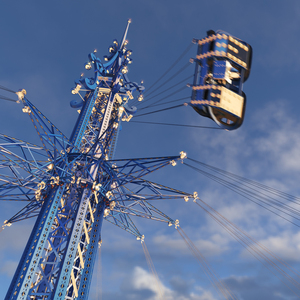 Orlando StarFlyer Attraction Fur Rigged 3D model