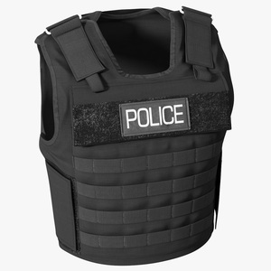 3D Police Black Body Armor Carrier