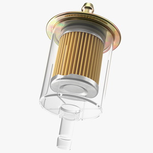 3D Universal Inline Fuel Filter with Metal Cap model