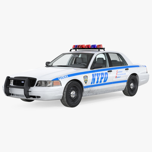 3D Ford Crown Victoria Police Car NYPD Simple Interior