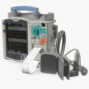 3D Philips HeartStart MRx Defibrillator with ECG Monitor model