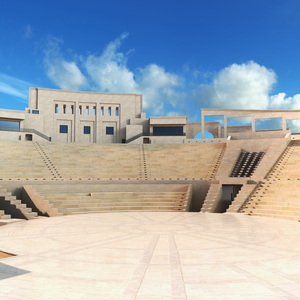 Katara Amphitheater Structure 3D model