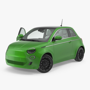 3D EV Compact Car Rigged