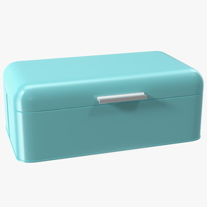 3D Metal Bread Bin Blue Clean