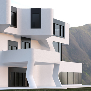 Futuristic House White 3D