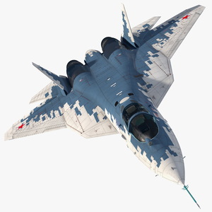 Sukhoi SU 57 Camo Flight 3D model