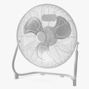 3D Compact Floor Fan White model