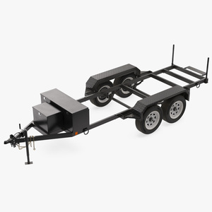 3D Heavy Duty 4 Wheel Trailer