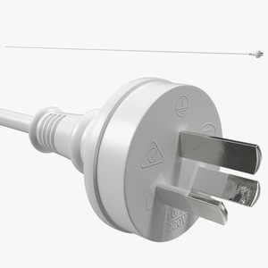 China Electric Plug Type I White 3D