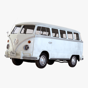 3D Volkswagen Type 2 White model
