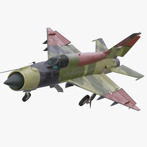 MiG 21 Egyptian Air Force Rigged 3D