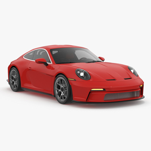 Realistic Red Sports Car 3D model