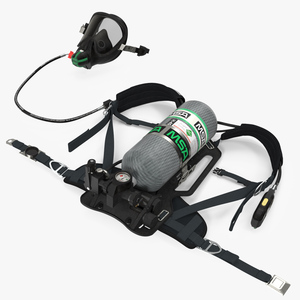 MSA G1 SCBA Respiratory Equipment Set 3D