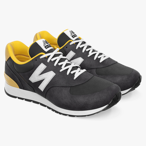 3D model New Balance Black Core Sneakers Fur