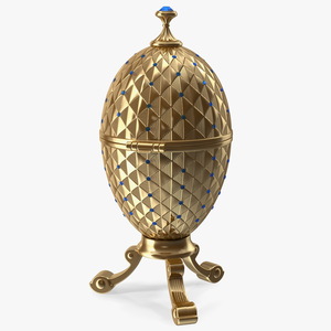 3D Antique Gold Faberge Egg Closed