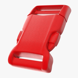 3D Contoured Side Release Plastic Buckle Red