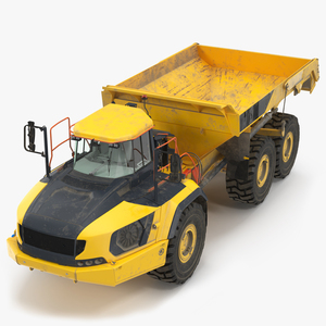 3D Articulated Dump Truck Dirty model