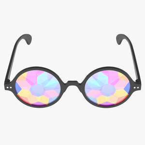 3D Kaleidoscope Rainbow Glasses model