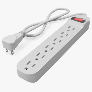 3D model Power Strip 6 Outlet