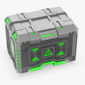 3D Metal Futuristic Storage Box model