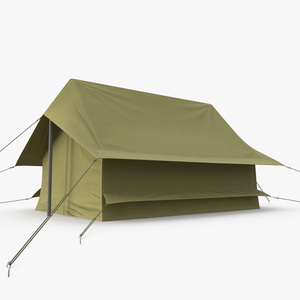 3D model Vintage Green Cabin Ridge Tent