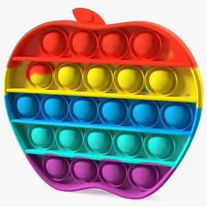 Rainbow Apple Pop It Toy 3D model