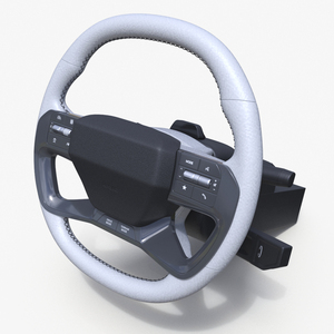 3D Steering Wheel with Controls model