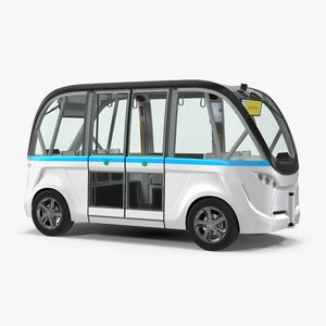 3D Electric Driverless Bus Generic