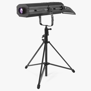 Professional Follow Spot on Tripod 3D model