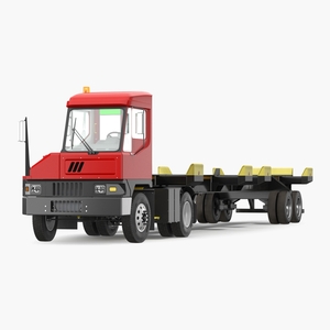 Terminal Tractor with Semi Trailer 3D model