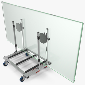 Clamp Glass Transport Wagon 3D