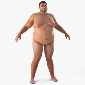 Naked Fat Man Fur 3D