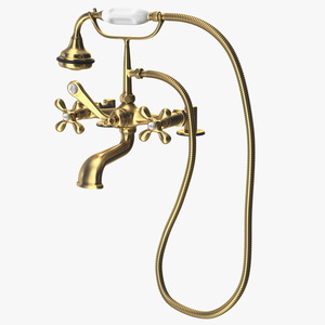 Classic Bronze Bath Shower Mixer 3D