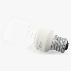 3D model Twist Fluorescent Light Bulb Illuminated