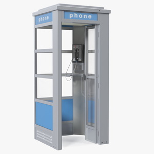 3D model Vintage Public Telephone Booth