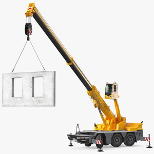 Mobile Crane Liebherr Working 3D model