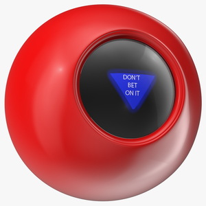 3D Red Magic 8 Ball