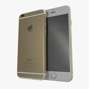 3D iPhone 6 Gold model