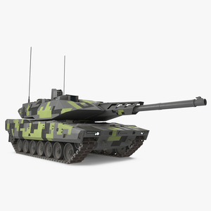 3D model Rheinmetall Panther KF51 MBT Dusted