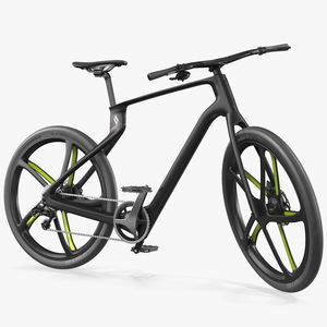 Superstrata E Carbon Electric Bicycle Rigged 3D model