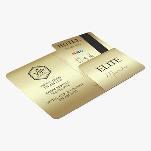 3D Hotel Room Keycard Gold Open model