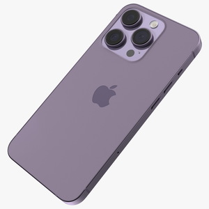 3D Apple iPhone 14 Pro Deep Purple