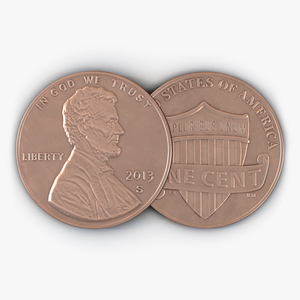 United States Coin Penny 3D model